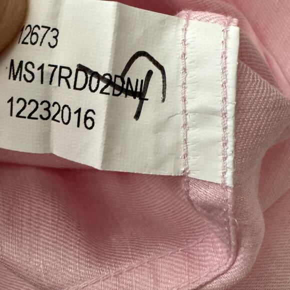 Peter Millar Collection Linen Blend Long Sleeve Pink Shirt Size L - Picture 8 of 8